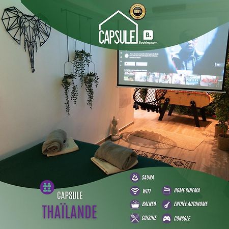 Capsule Thailande I Sauna I Balneo I Console I Jeux En Bois I Cinema I Cour Interieure Trith-Saint-Leger Exterior foto